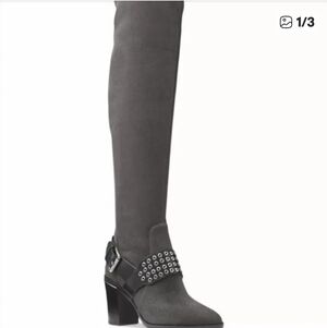 Michael Kors Charcoal Over-the-Knee Boots